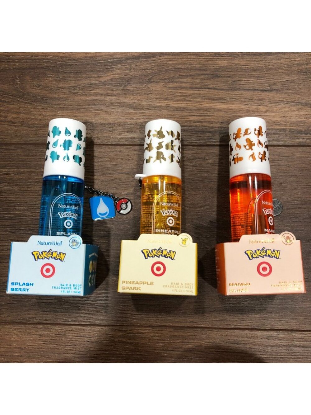 NatureWell Pokemon X Target Collab Fragrance Spray Pikachu Charmander Squirtle